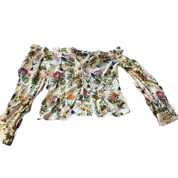 BeeU women's off the shoulder floral blouse size large, nwt - Picture 1 of 7